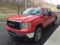 2011 Fire Red GMC Sierra 2500HD Work Truck Extended Cab 4x4  photo #4