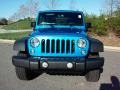 2016 Hydro Blue Pearl Jeep Wrangler Unlimited Sport 4x4  photo #3