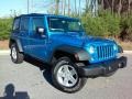 2016 Hydro Blue Pearl Jeep Wrangler Unlimited Sport 4x4  photo #4