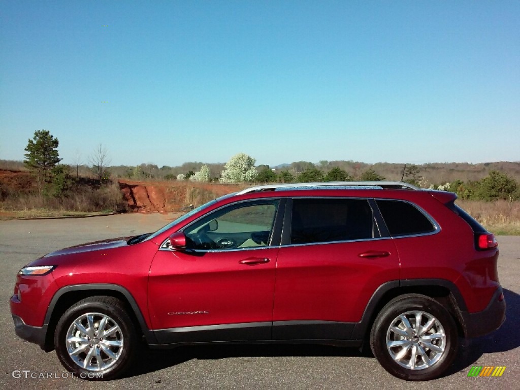 Deep Cherry Red Crystal Pearl Jeep Cherokee
