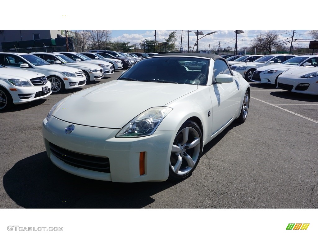 2007 350Z Touring Roadster - Pikes Peak White Pearl / Charcoal photo #1