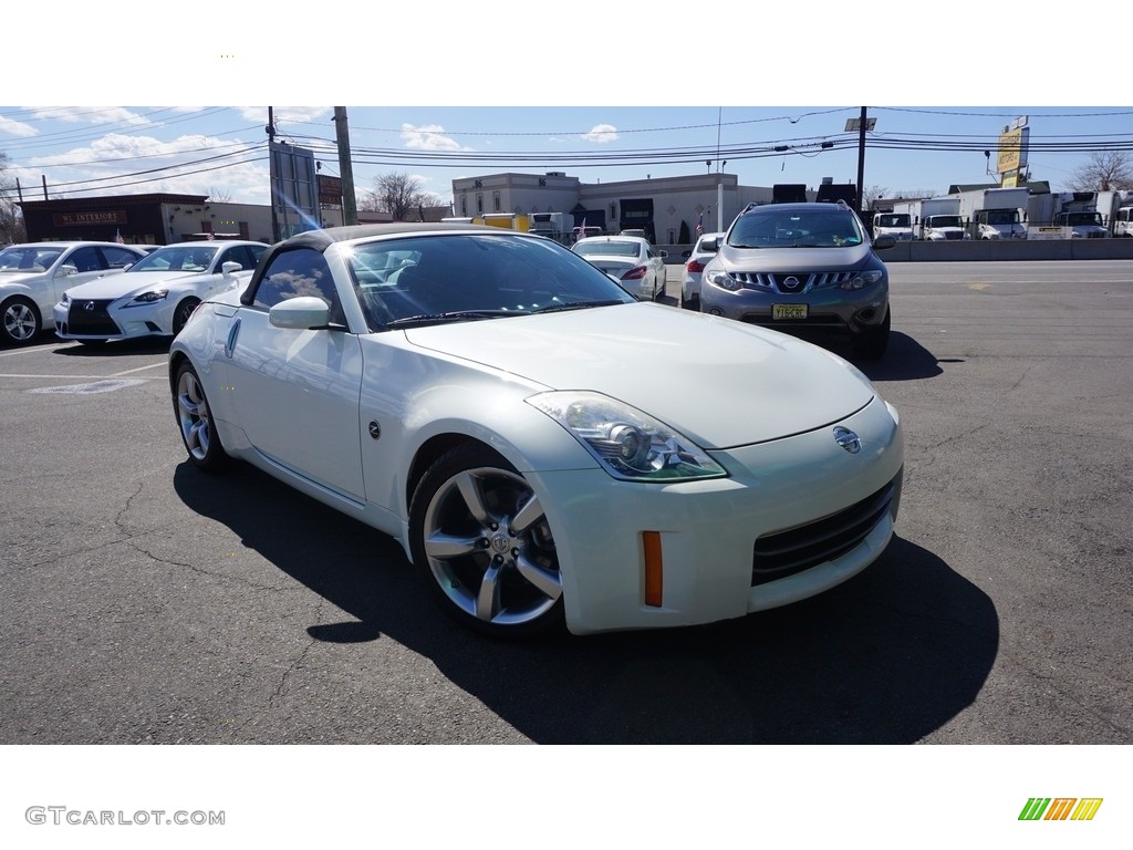 2007 350Z Touring Roadster - Pikes Peak White Pearl / Charcoal photo #2