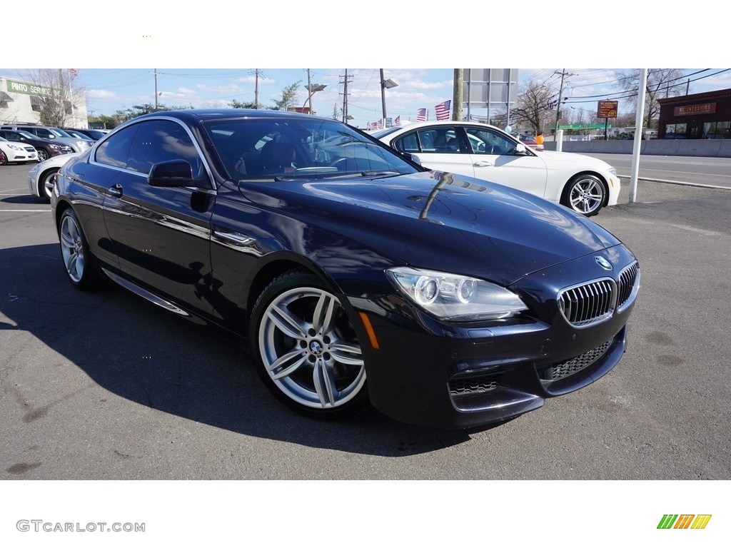 2012 6 Series 640i Coupe - Deep Sea Blue Metallic / Vermillion Red Nappa Leather photo #2
