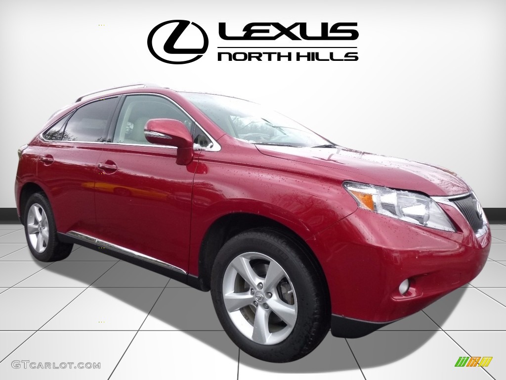 2010 RX 350 AWD - Matador Red Mica / Parchment/Brown Walnut photo #1