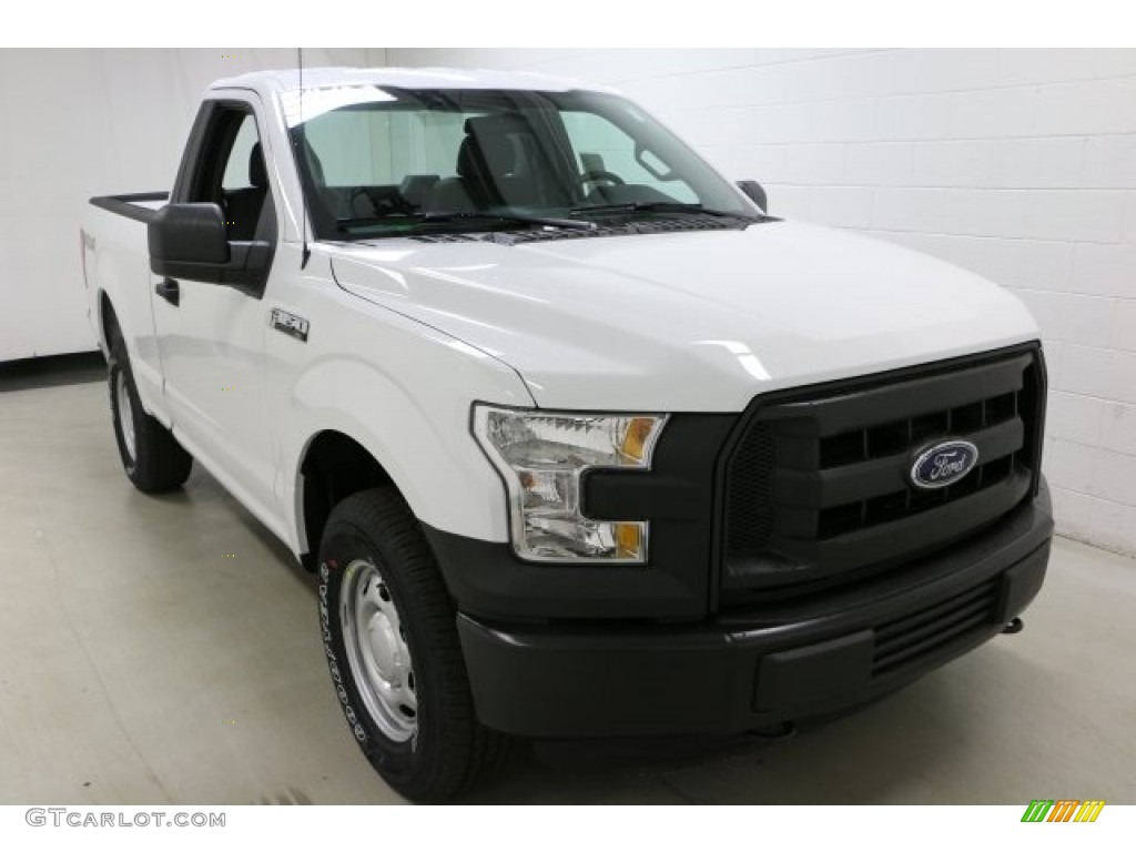 2016 F150 XL Regular Cab 4x4 - Oxford White / Medium Earth Gray photo #3