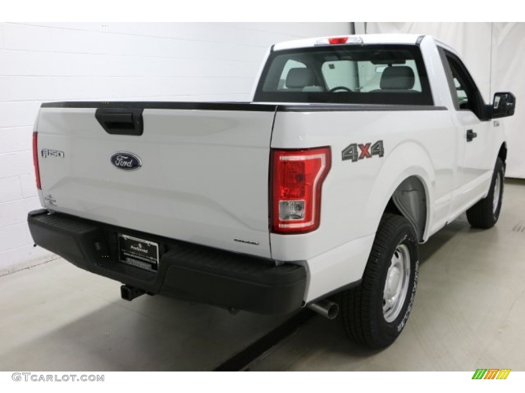 2016 F150 XL Regular Cab 4x4 - Oxford White / Medium Earth Gray photo #4