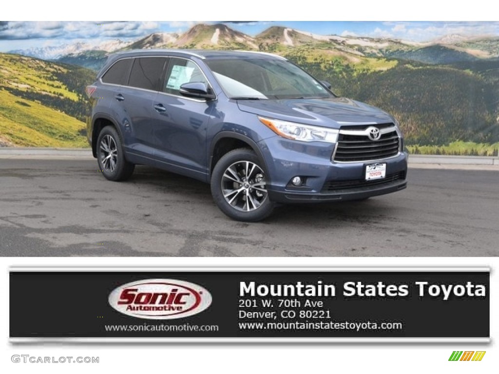 2016 Highlander XLE - Shoreline Blue Pearl / Black photo #1