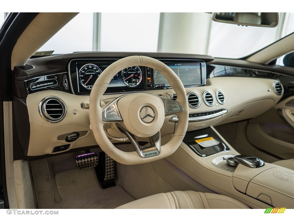 Porcelain/Espresso Brown Interior 2015 Mercedes-Benz S 63 AMG 4Matic Coupe Photo #111713516