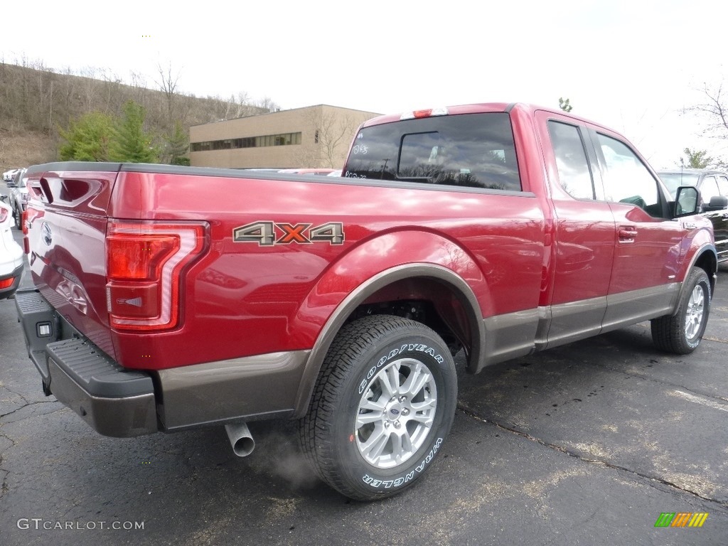 2016 F150 Lariat SuperCab 4x4 - Ruby Red / Black photo #2