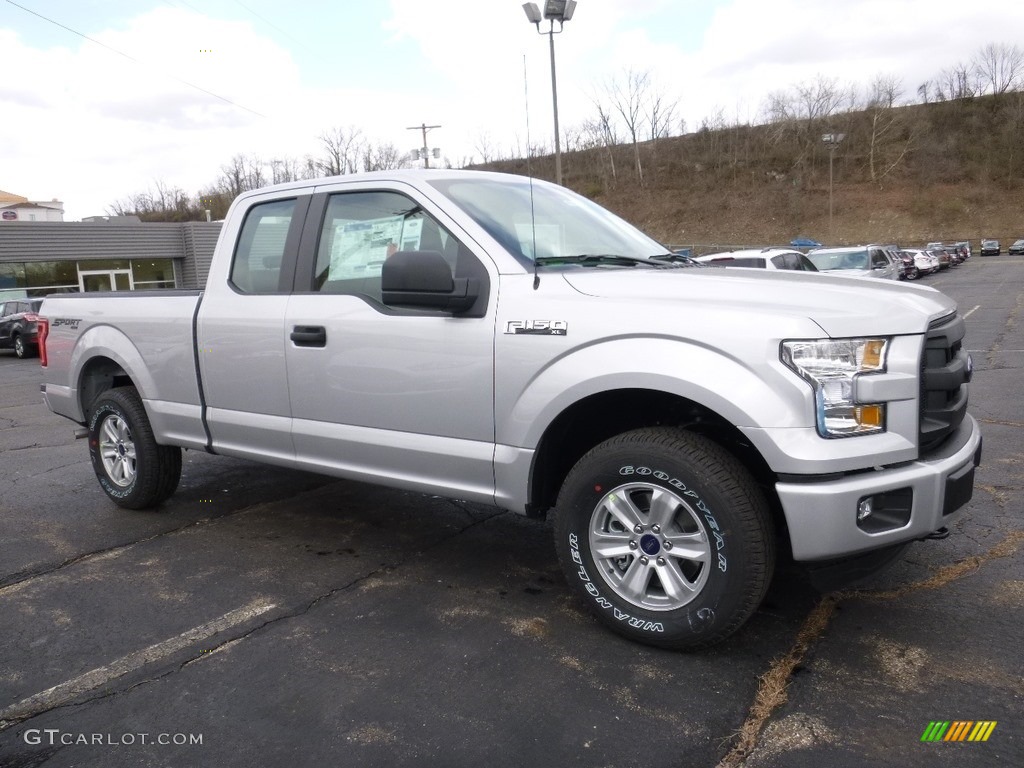 2016 F150 XL SuperCab 4x4 - Ingot Silver / Medium Earth Gray photo #1