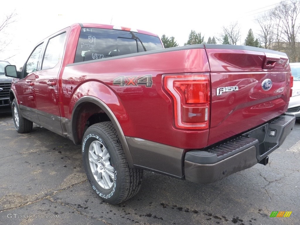 2016 F150 Lariat SuperCrew 4x4 - Ruby Red / Black photo #3