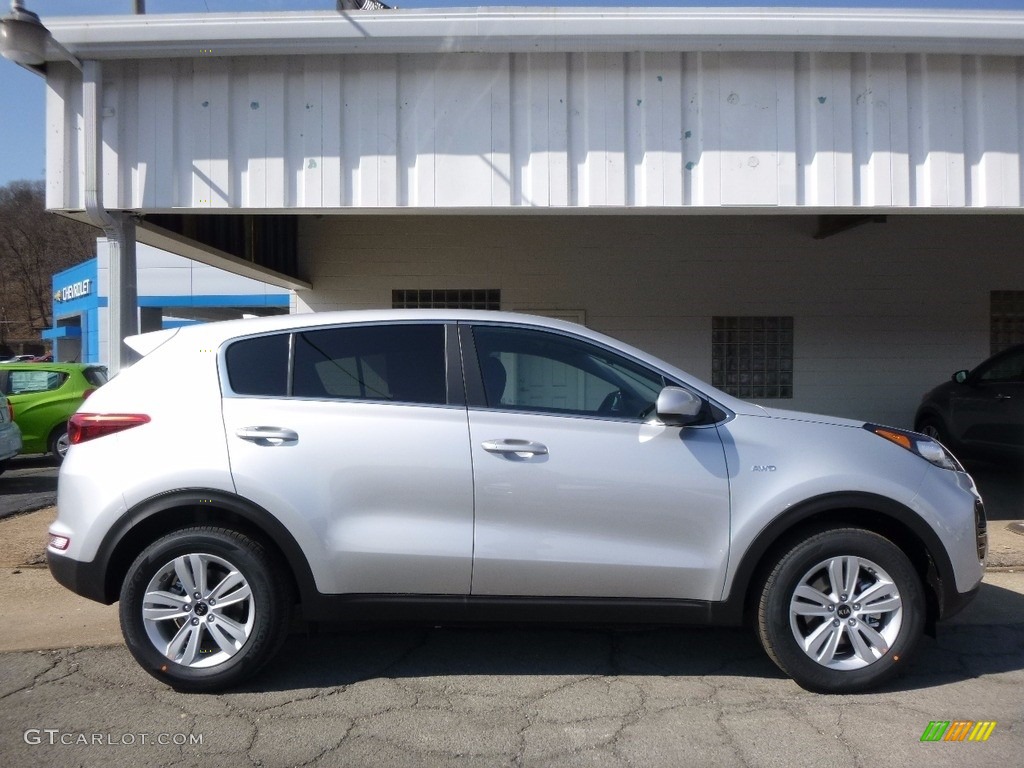 2017 Sportage LX AWD - Sparkling Silver / Black photo #1