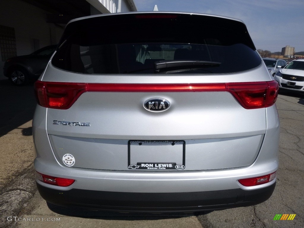 2017 Sportage LX AWD - Sparkling Silver / Black photo #3