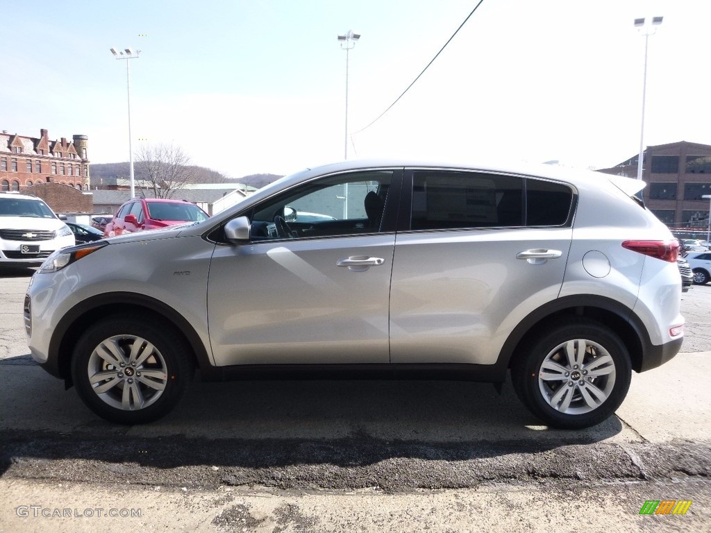 2017 Sportage LX AWD - Sparkling Silver / Black photo #6