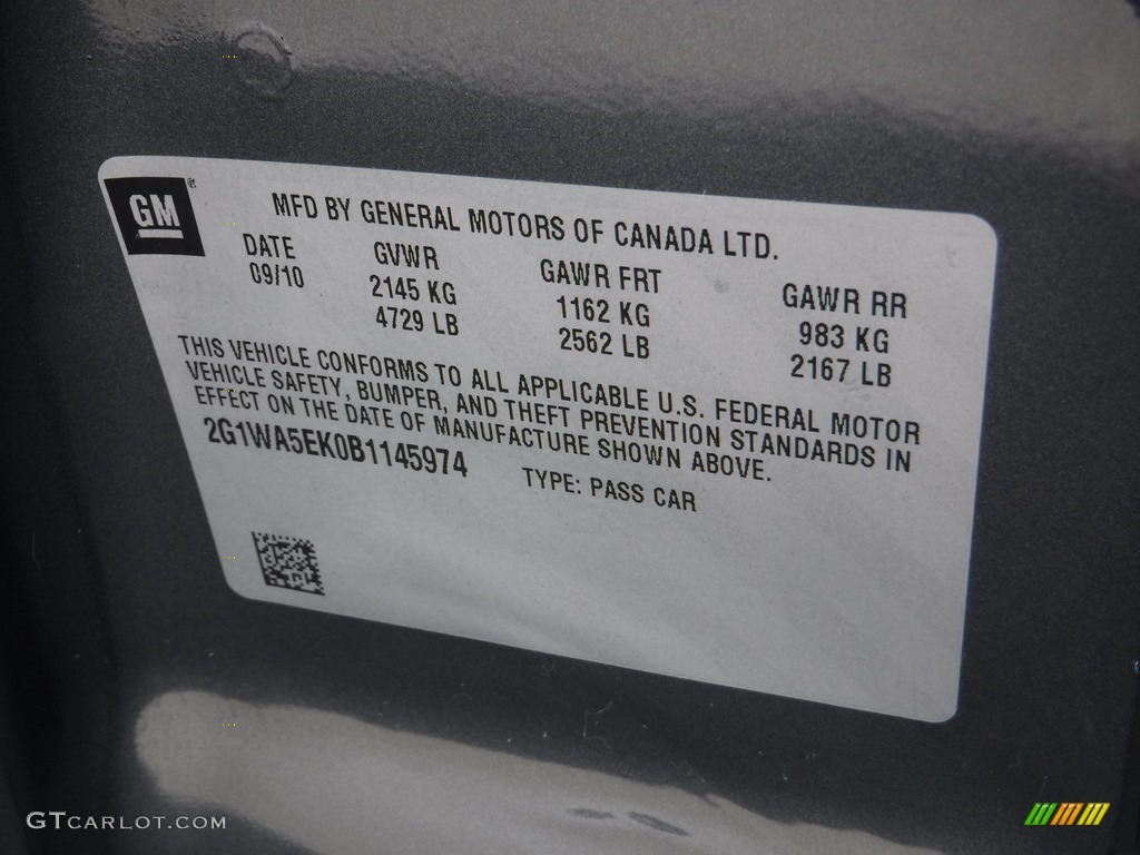 2011 Impala LS - Cyber Gray Metallic / Gray photo #29