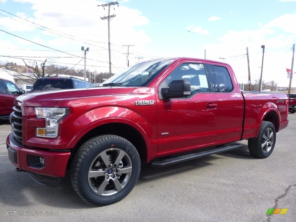 2016 F150 XLT SuperCab 4x4 - Ruby Red / Black photo #6