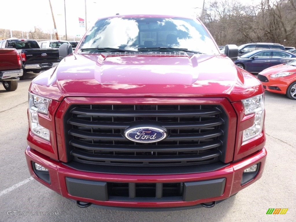 2016 F150 XLT SuperCab 4x4 - Ruby Red / Black photo #7