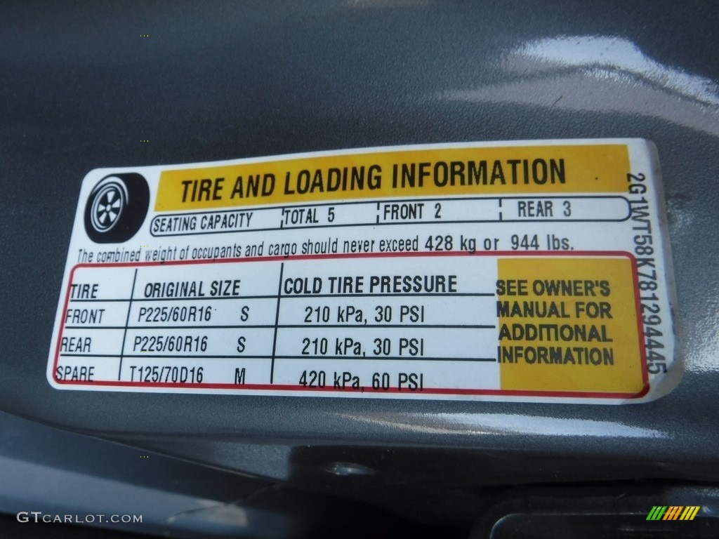 2008 Impala LT - Slate Metallic / Gray photo #27