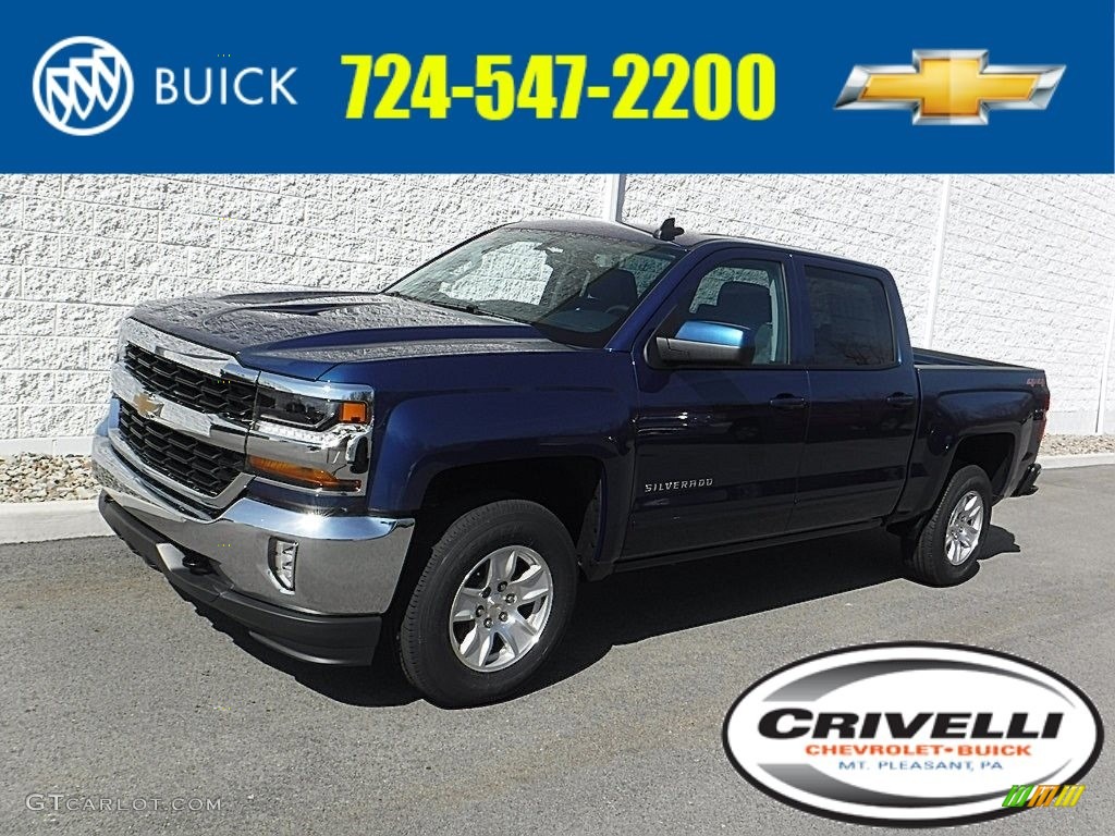 2016 Silverado 1500 LT Crew Cab 4x4 - Deep Ocean Blue Metallic / Jet Black photo #1