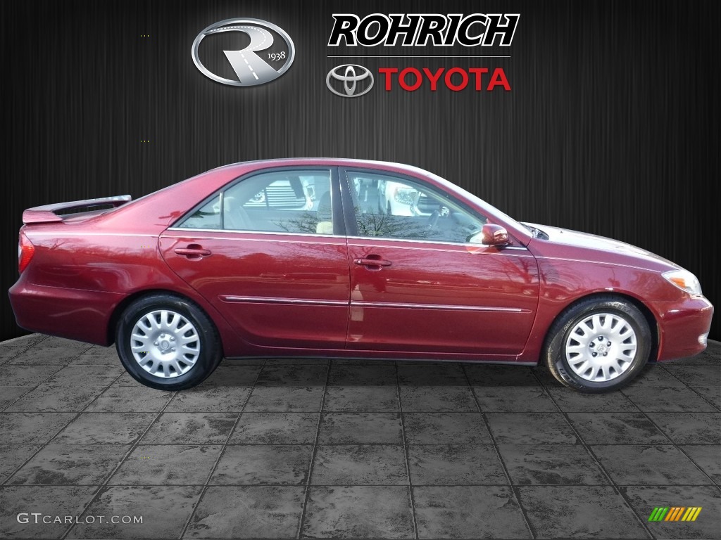 2003 Camry XLE - Salsa Red Pearl / Taupe photo #2