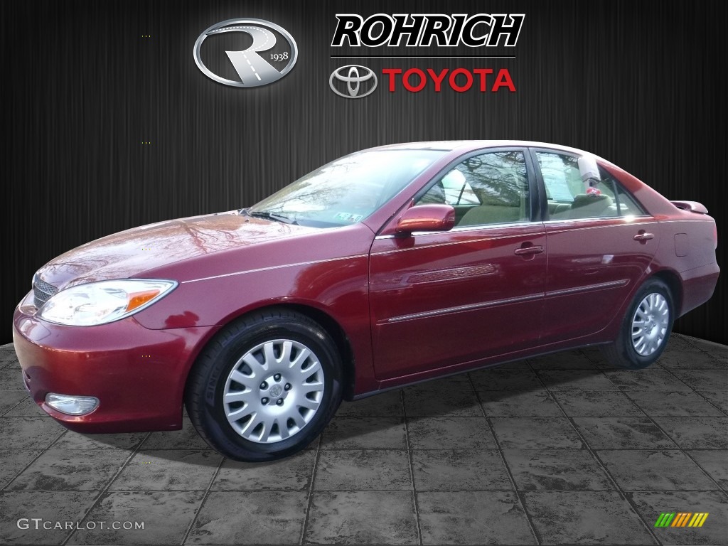 2003 Camry XLE - Salsa Red Pearl / Taupe photo #3