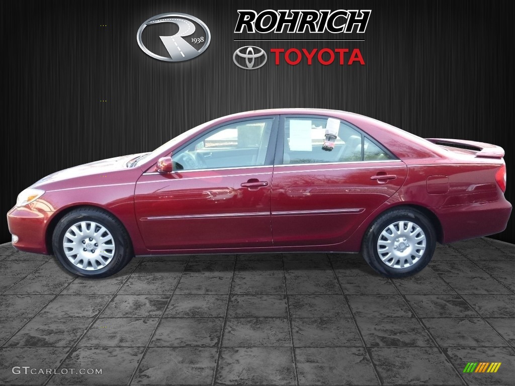 2003 Camry XLE - Salsa Red Pearl / Taupe photo #4