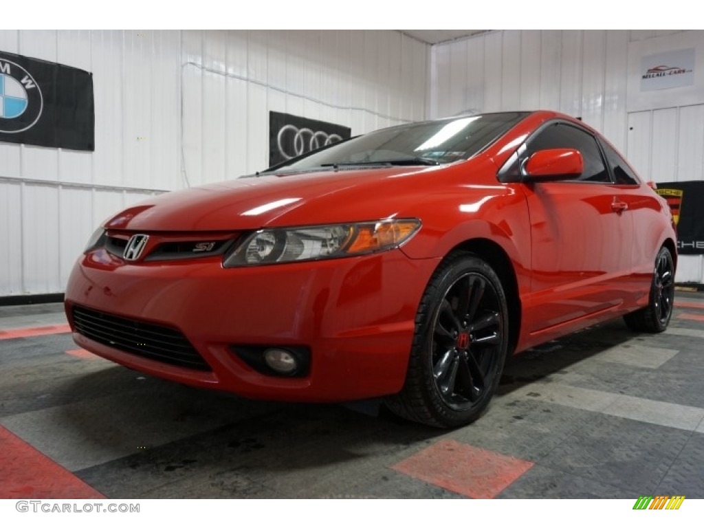 2006 Civic Si Coupe - Habanero Red Pearl / Black photo #3