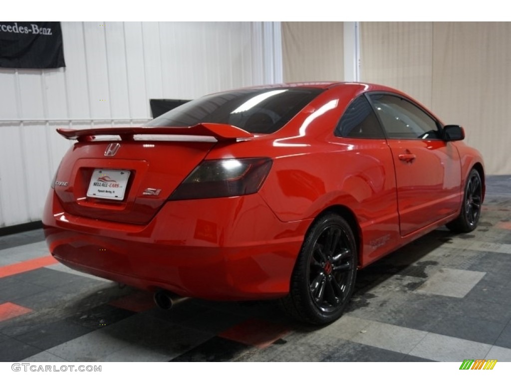 2006 Civic Si Coupe - Habanero Red Pearl / Black photo #8