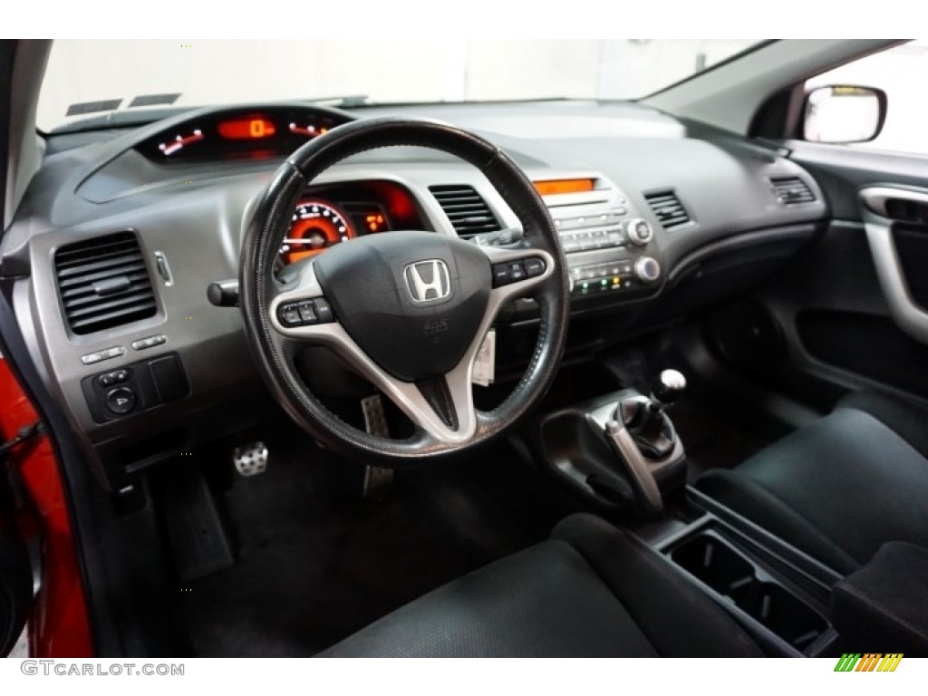 2006 Civic Si Coupe - Habanero Red Pearl / Black photo #23