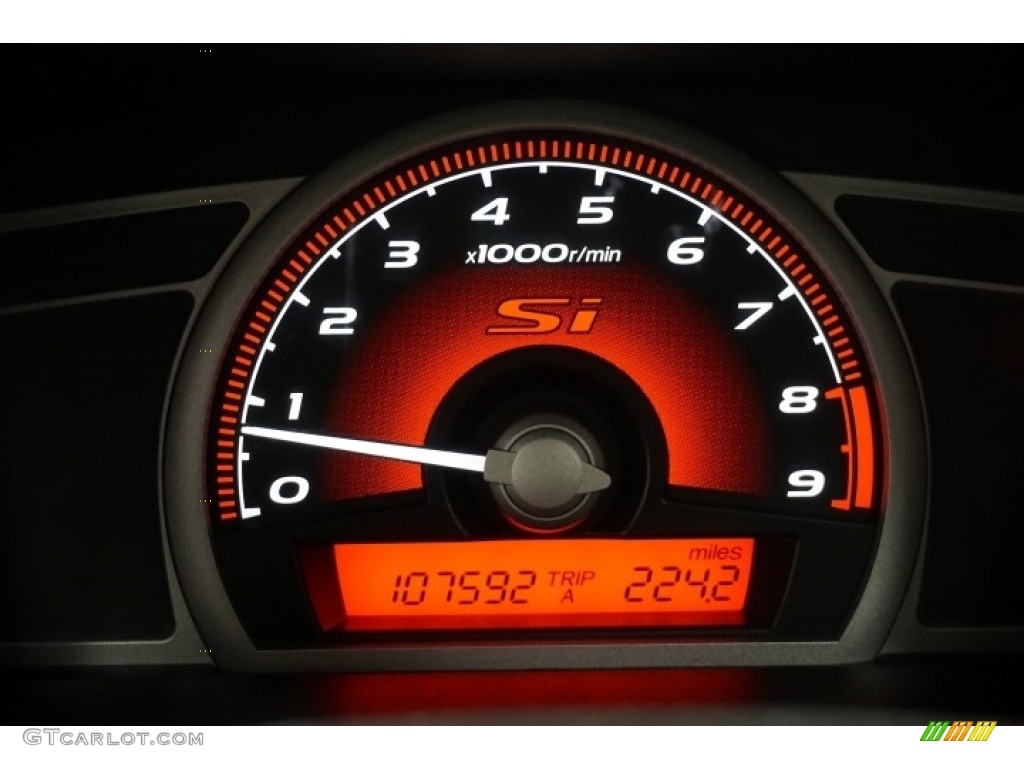 2006 Civic Si Coupe - Habanero Red Pearl / Black photo #31