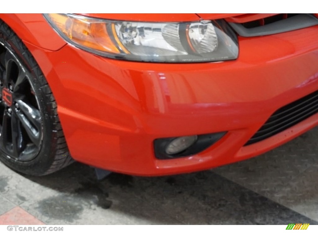2006 Civic Si Coupe - Habanero Red Pearl / Black photo #46