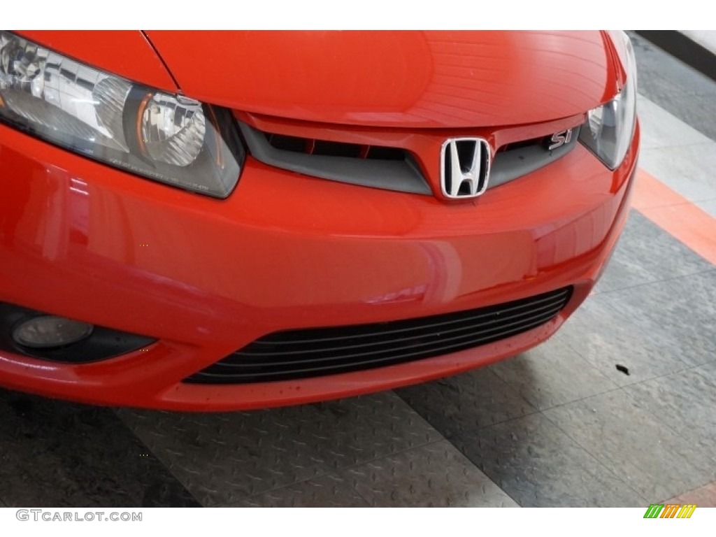 2006 Civic Si Coupe - Habanero Red Pearl / Black photo #47