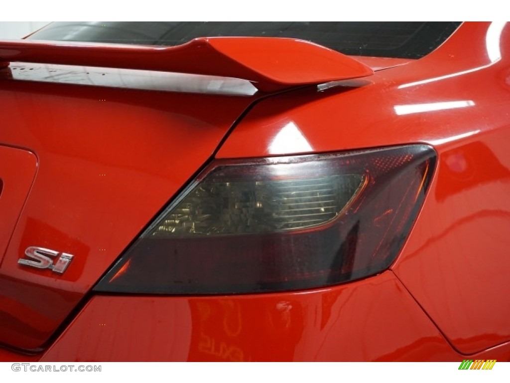2006 Civic Si Coupe - Habanero Red Pearl / Black photo #58
