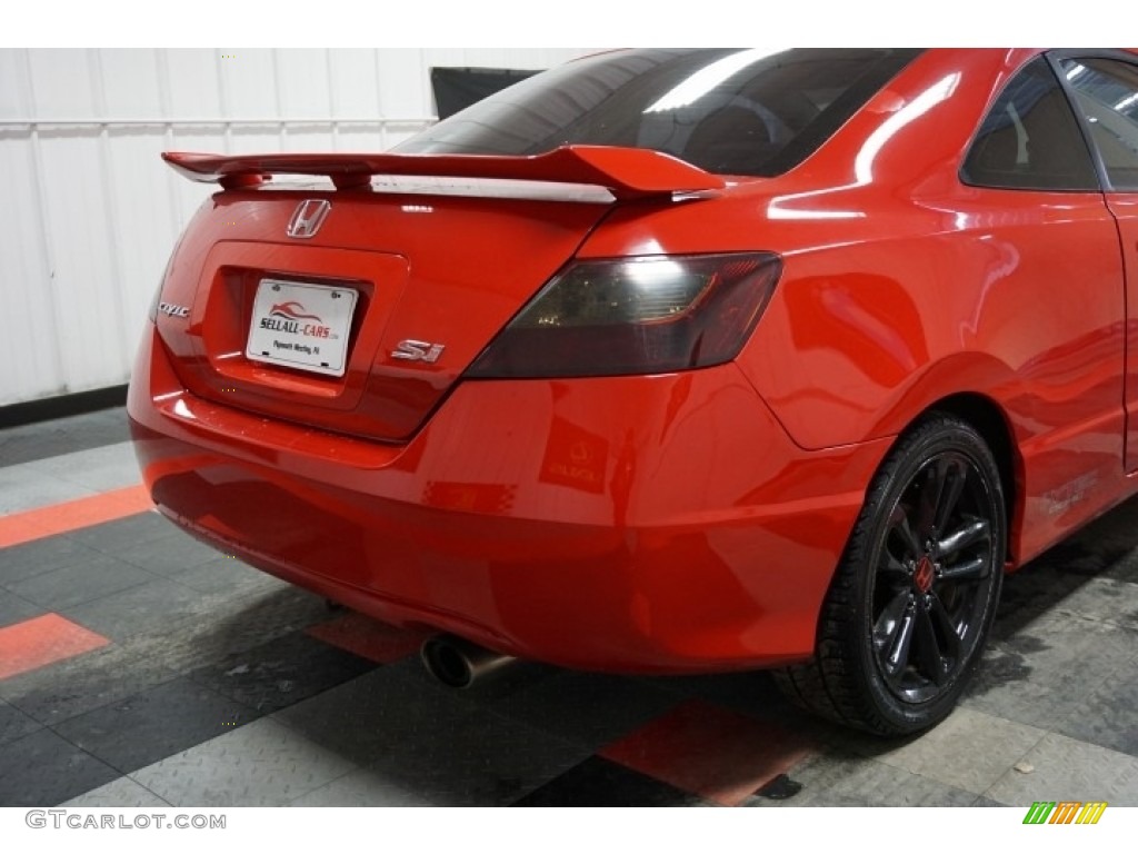 2006 Civic Si Coupe - Habanero Red Pearl / Black photo #61