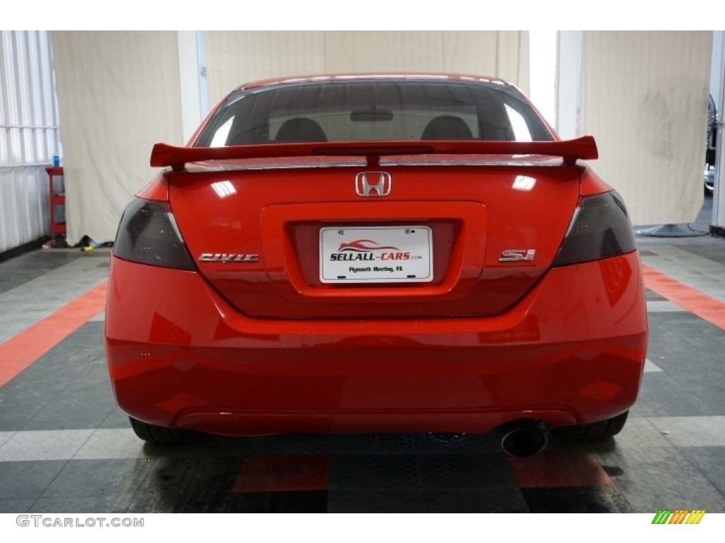 2006 Civic Si Coupe - Habanero Red Pearl / Black photo #62