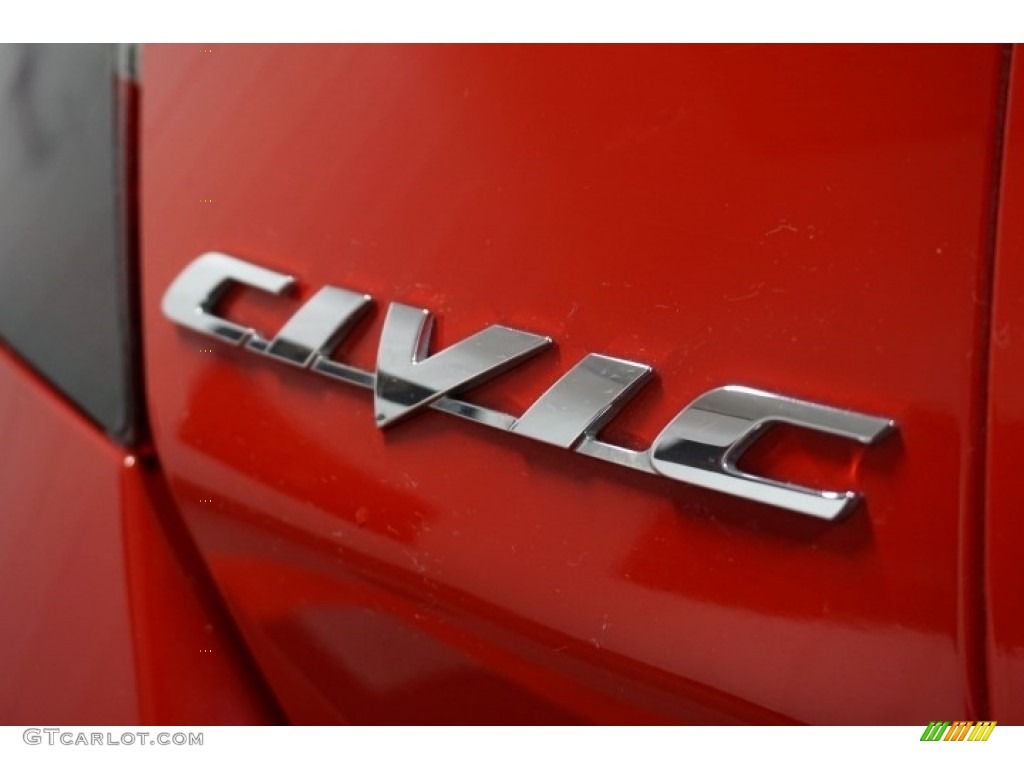2006 Civic Si Coupe - Habanero Red Pearl / Black photo #84