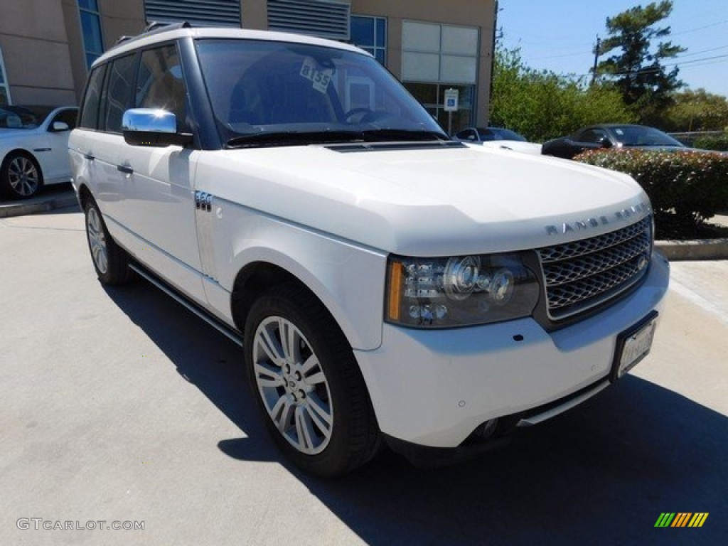 2010 Range Rover HSE - Alaska White / Navy Blue/Parchment photo #2