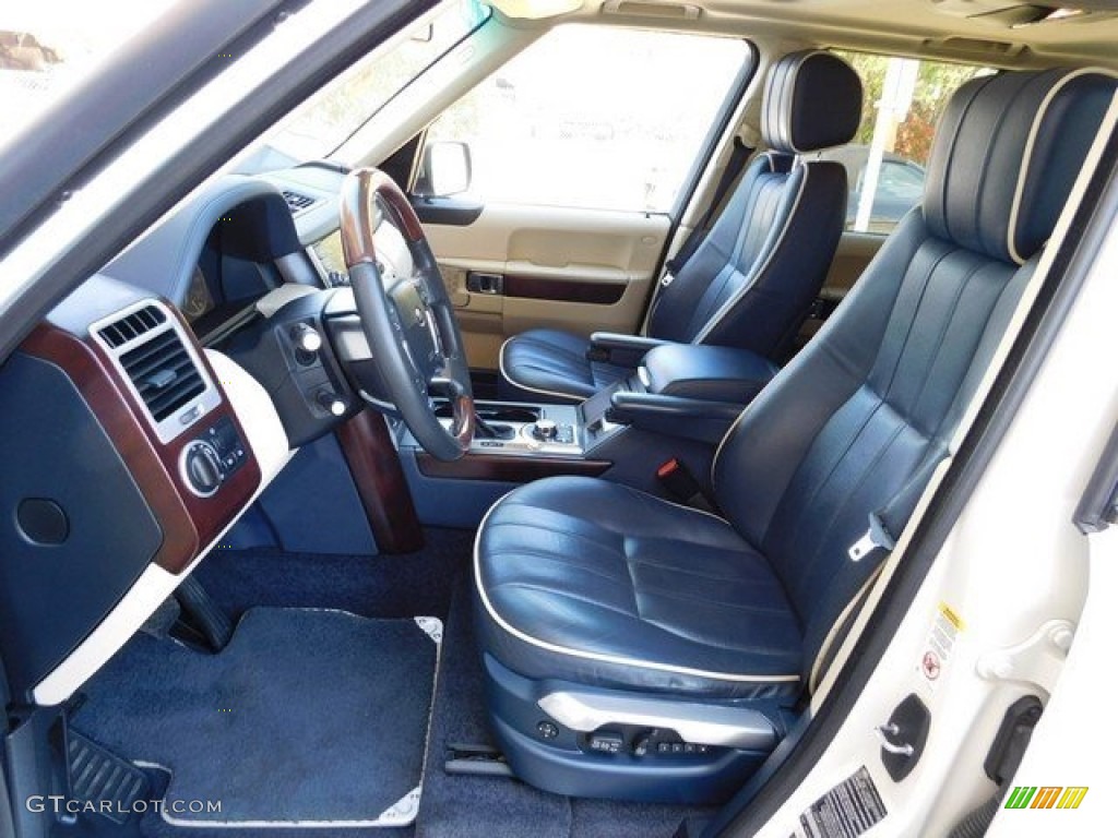 2010 Range Rover HSE - Alaska White / Navy Blue/Parchment photo #3