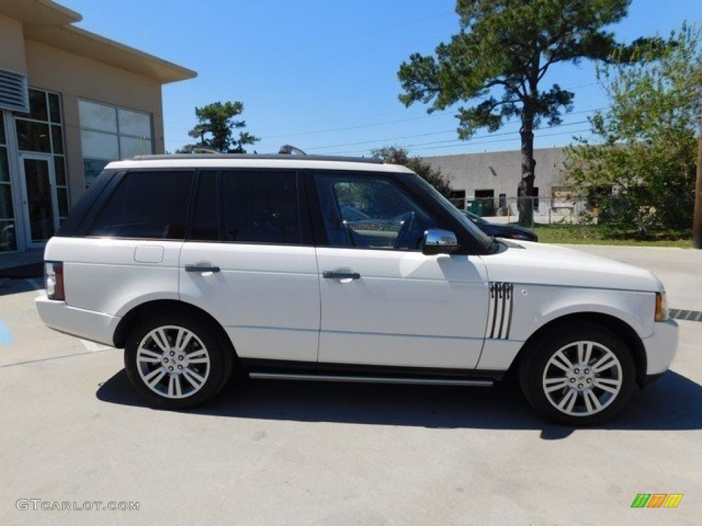 2010 Range Rover HSE - Alaska White / Navy Blue/Parchment photo #6