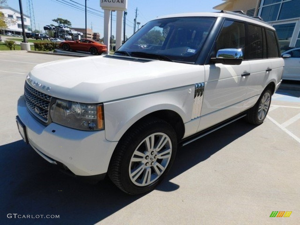 2010 Range Rover HSE - Alaska White / Navy Blue/Parchment photo #10