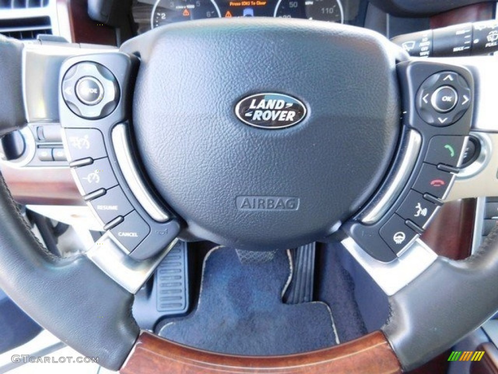 2010 Range Rover HSE - Alaska White / Navy Blue/Parchment photo #26