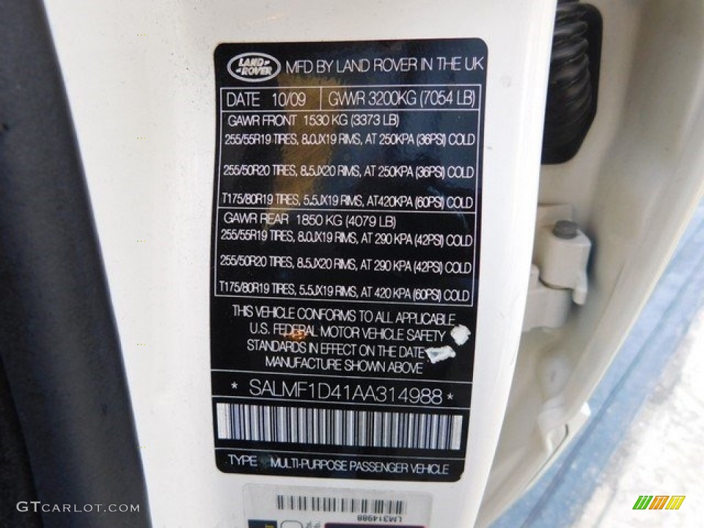 2010 Range Rover HSE - Alaska White / Navy Blue/Parchment photo #40