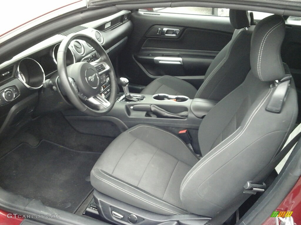 Ebony Interior 2015 Ford Mustang V6 Convertible Photo #111741676