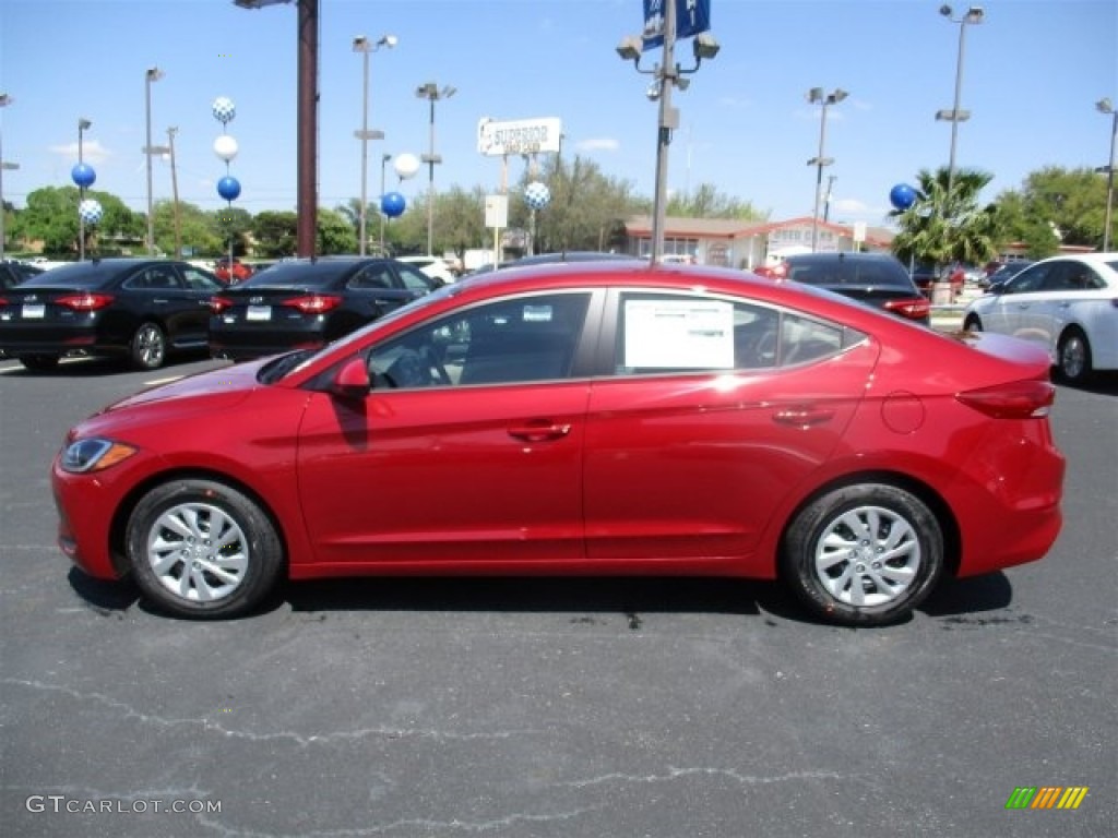 2017 Elantra SE - Red / Beige photo #4
