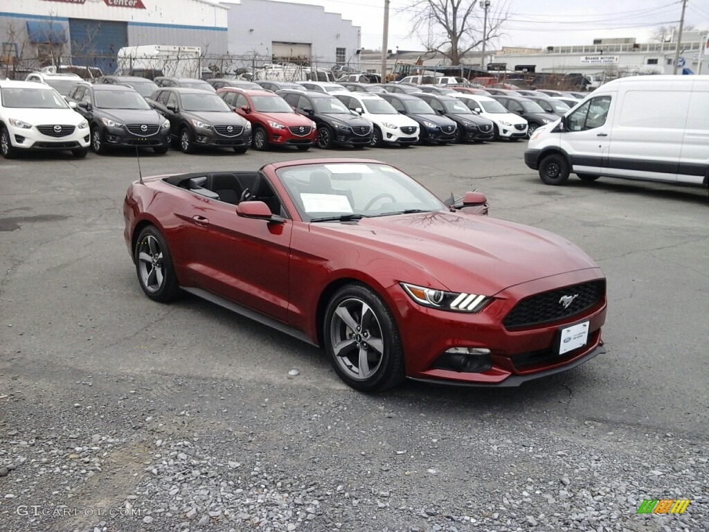2015 Mustang V6 Convertible - Ruby Red Metallic / Ebony photo #21