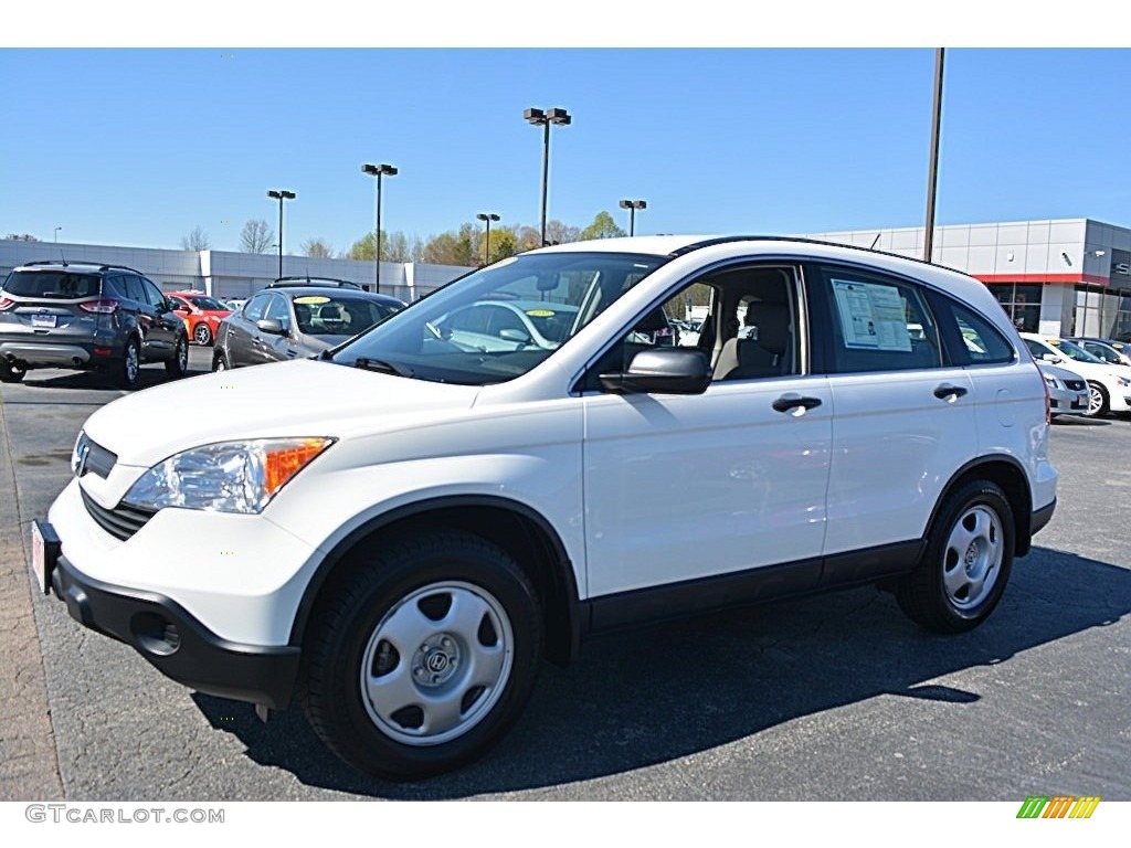 2008 CR-V LX - Taffeta White / Gray photo #7