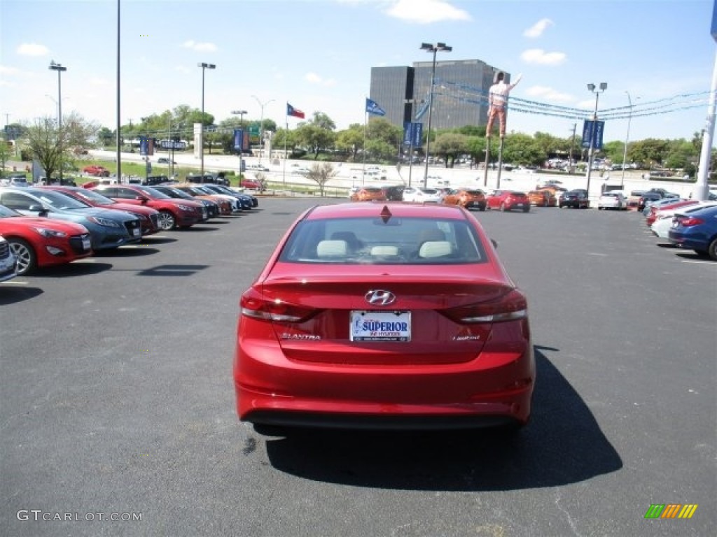 2017 Elantra Limited - Red / Beige photo #6