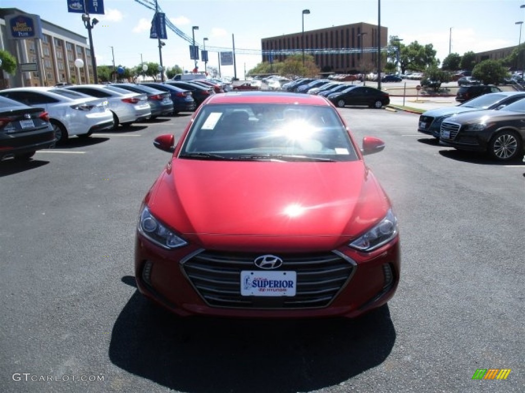 2017 Elantra Limited - Red / Gray photo #2