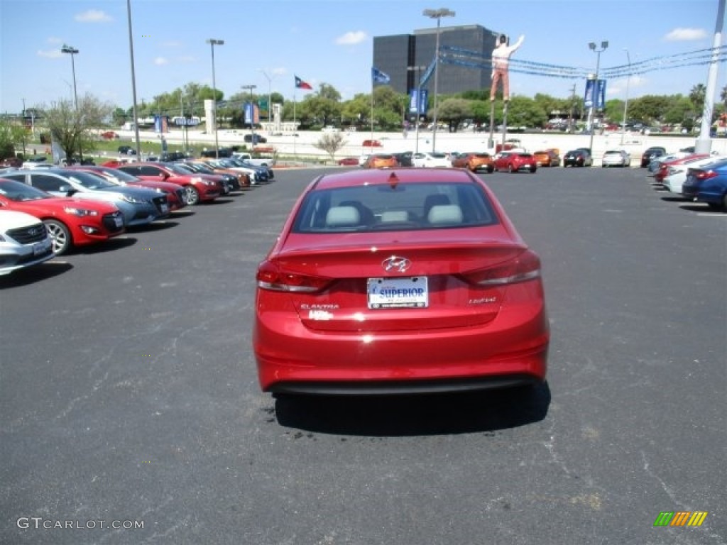 2017 Elantra Limited - Red / Gray photo #6