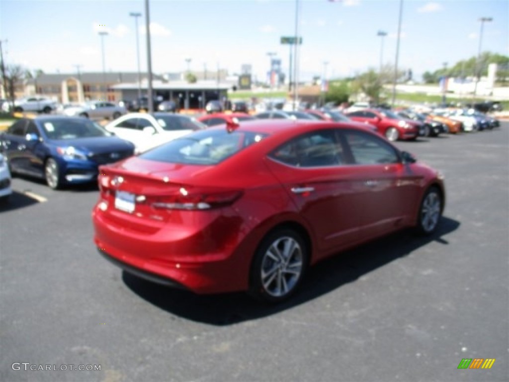 2017 Elantra Limited - Red / Gray photo #7